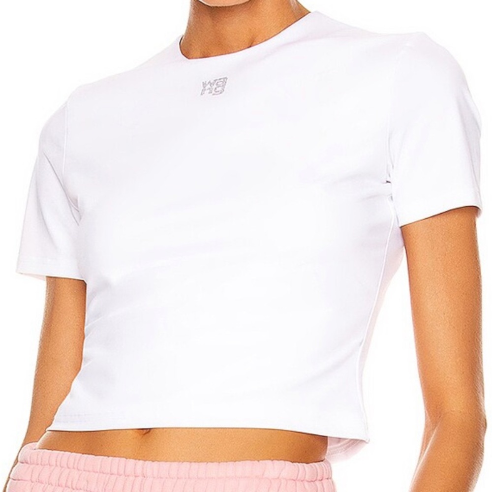 SOLD! ALEXANDER WANG stretchy rhinestone baby tee
